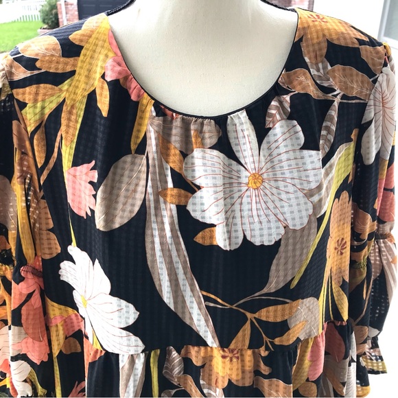 WHO WHAT WEAR floral baby doll style dress - Picture 6 of 12